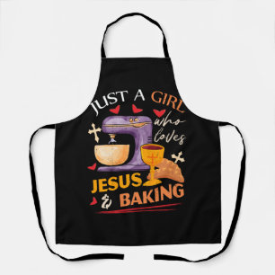 Nur Mädchen, die Jesus Liebe und backen Christlich Schürze