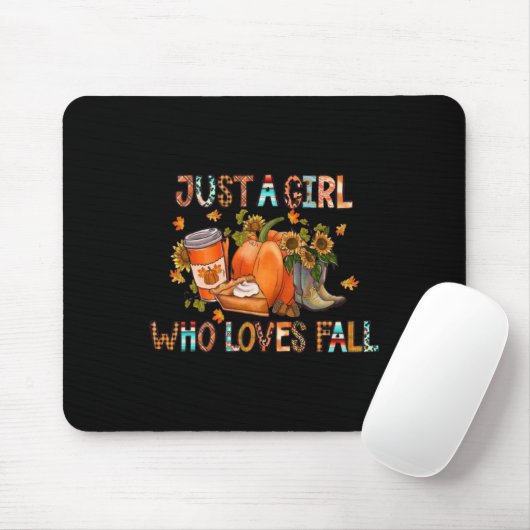 Nur Mädchen, die Lieben fallen Wasserfarben Herbst Mousepad (Mit Mouse)