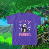 Nur Mädchen Lieben Pandas Wortart T-Shirt