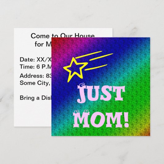 Nur Mama Superstar Einladung (Vorne/Hinten)