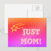 Nur Mama Superstar Orange & Pink Mother Day Postkarte (Vorne/Hinten)