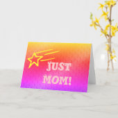 Nur Mama Superstar Orange & Pink Star meines Leben Karte (Gelbe Blume)