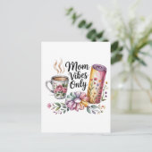 Nur Mamma Vibes Postkarte (Stehend Vorderseite)
