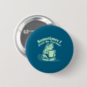 Nur manchmal furzen Frosch Ich Humor Button (Vorne & Hinten)
