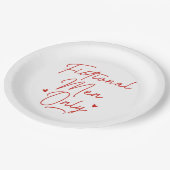 Nur Männer Pappteller (Schrägansicht)