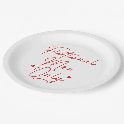 Nur Männer Pappteller (Schrägansicht)