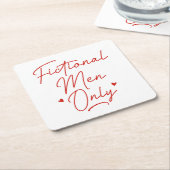 Nur Männer Rechteckiger Pappuntersetzer (angewinkelt)