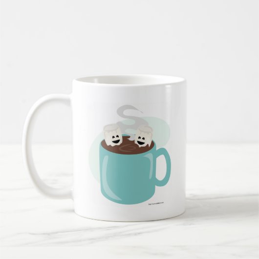 Nur Marshmellows in Schokolade Kaffeetasse (Links)