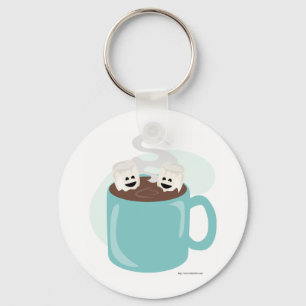 Nur Marshmellows in Schokolade Schlüsselanhänger