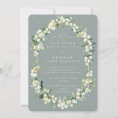 Nur Meeresbeere+Eukalyptus-Empfang Einladung (Vorderseite)