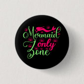 Nur Meerjungfrau-Zone in Hot Pink und Neon Green Button (Vorderseite)