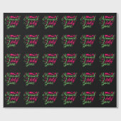 Nur Meerjungfrau-Zone in Hot Pink und Neon Green Geschenkpapier (Flach)
