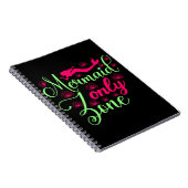 Nur Meerjungfrau-Zone in Hot Pink und Neon Green Notizblock (Rechte Seite)