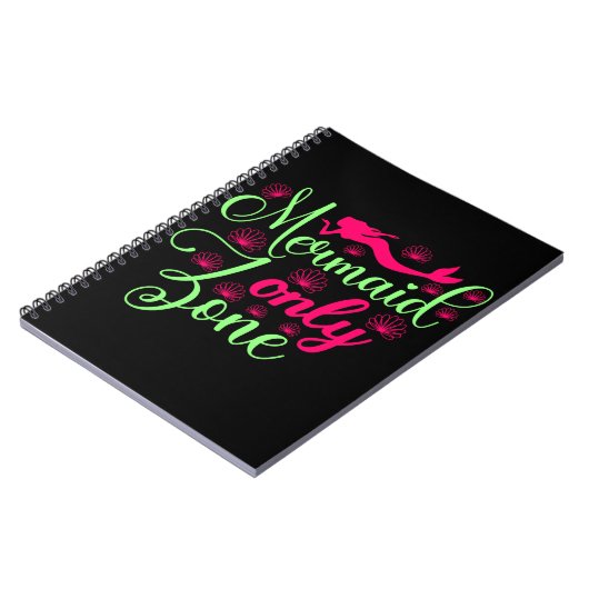 Nur Meerjungfrau-Zone in Hot Pink und Neon Green Notizblock (Linke Seite)