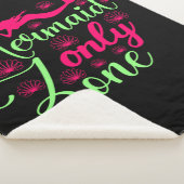 Nur Meerjungfrau-Zone in Hot Pink und Neon Green Sherpadecke (3/4)