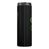 Nur Meerjungfrau-Zone in Hot Pink und Neon Green Thermosbecher (Rückseite)