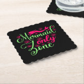 Nur Meerjungfrau-Zone in Hot Pink und Neon Green Untersetzer (angewinkelt)