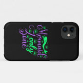 Nur Meerjungfrau Zone in Neon Green und Lila Case-Mate iPhone Hülle (Rückseite (Horizontal))