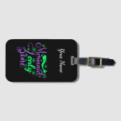 Nur Meerjungfrau Zone in Neon Green und Lila Gepäckanhänger (Vorderseite (Horizontal))