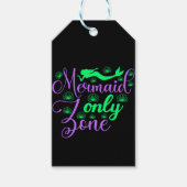 Nur Meerjungfrau Zone in Neon Green und Lila Geschenkanhänger (Vorderseite)