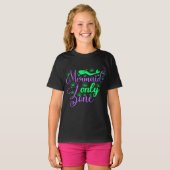 Nur Meerjungfrau Zone in Neon Green und Lila T-Shirt (Vorne ganz)