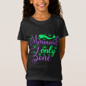 Nur Meerjungfrau Zone in Neon Green und Lila T-Shirt (Vorderseite)