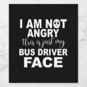 Nur mein Busfahrerstand Weinetikett (Einzelnes Label)