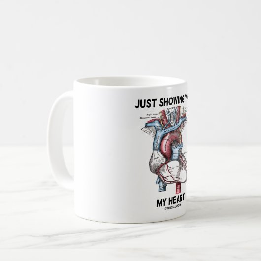 Nur mein Herz zeigen (anatomisches Herz) Kaffeetasse (Vorderseite Links)