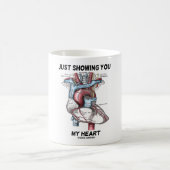 Nur mein Herz zeigen (anatomisches Herz) Kaffeetasse (Mittel)