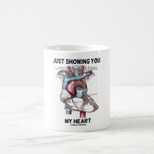 Nur mein Herz zeigen (anatomisches Herz) Kaffeetasse