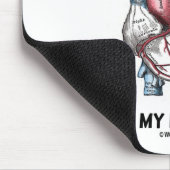 Nur mein Herz zeigen (anatomisches Herz) Mousepad (Ecke)