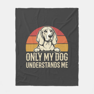 Nur mein Hund versteht mich Vintage Hund Fleecedecke