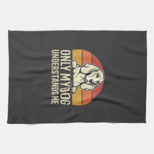 Nur mein Hund versteht mich Vintage Hund Geschirrtuch