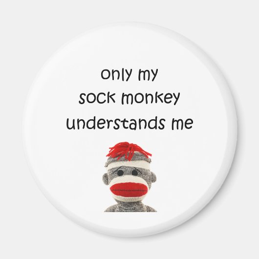 Nur mein Sockenaffe versteht mich Magnet (Vorne)
