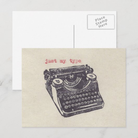 "Nur mein Typ" Postkarte (Vorne/Hinten)