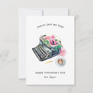 Nur mein Typ Valentine Note Card für Schreibmasc Mitteilungskarte