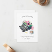 Nur mein Typ | Valentine Note Card für Schreibmasc Mitteilungskarte (Vorderseite/Rückseite Beispiel)