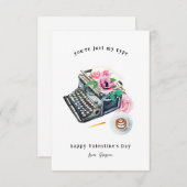 Nur mein Typ | Valentine Note Card für Schreibmasc Mitteilungskarte (Vorne/Hinten)