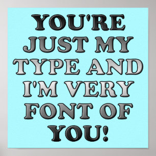 Nur meine Schriftart Lustiges Poster Schild