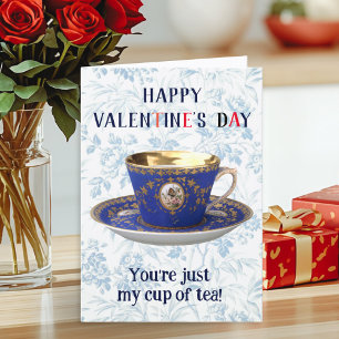 Nur meine Tasse Tee Vintag Teacup Retro Valentine Feiertagskarte