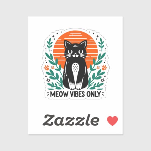Nur Meow-Vibes Aufkleber (Blatt)