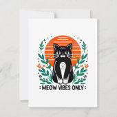Nur Meow-Vibes Mitteilungskarte (Vorderseite)