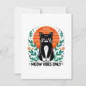 Nur Meow-Vibes Mitteilungskarte (Rückseite)