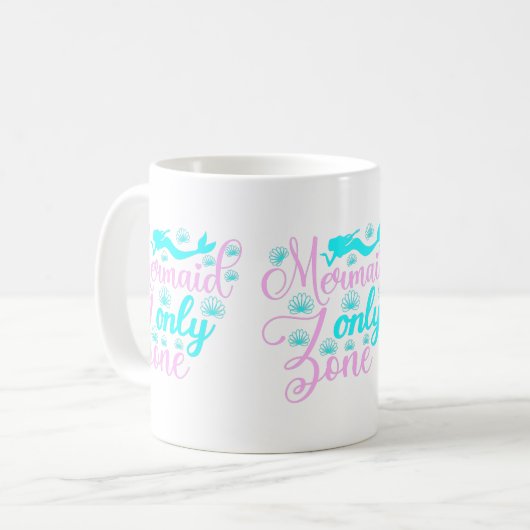 Nur Mermaid-Zone Kaffeetasse (Vorderseite Links)