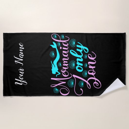 Nur Mermaid-Zone Strandtuch (Vorderseite)