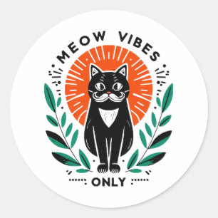 nur Miau-Stimmung Runder Aufkleber