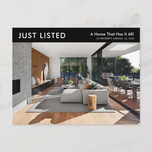 Nur Minimalistische Immobilien zum Verkauf Marketi Postkarte (Vorderseite)