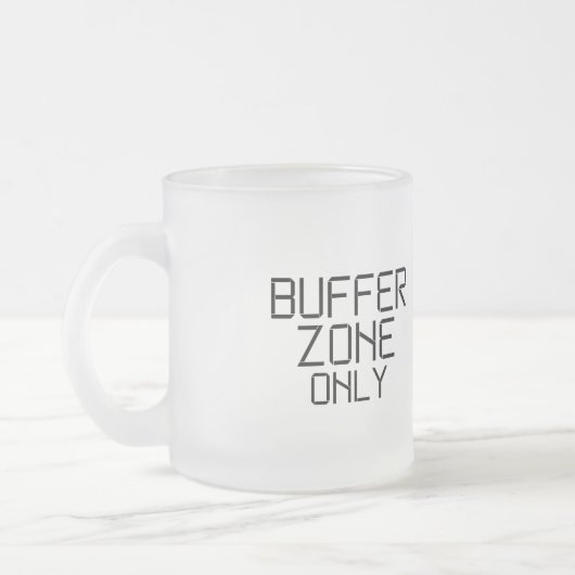 Nur minimalistische Pufferzone Mattglastasse (Links)