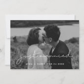 Nur Minimalistischen handgeschriebene Foto verheir Ankündigung (Vorderseite)