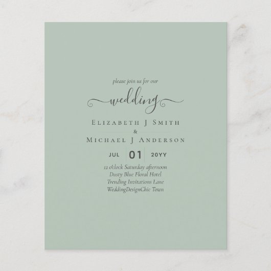 NUR Minimalistischer HAUSHALTSPLAN Flyer (Vorne)